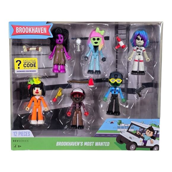 Roblox Brookhaven’s Most Wanted Figures 12pc Set w/ Virtual Code NEW - Picture 1 of 8